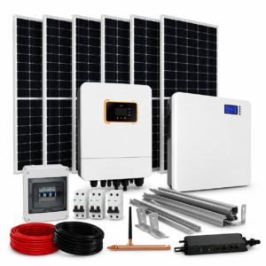 Kit Solar Híbrido 3 kW 220 VAC con Batería de Litio 5 kWh