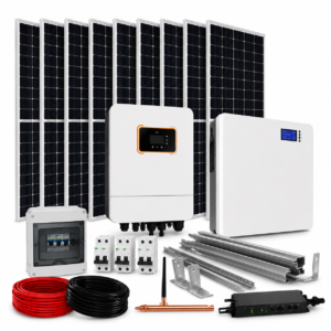 Kit Solar Híbrido 6 kW 220 VAC con Batería de Litio 10 kWh