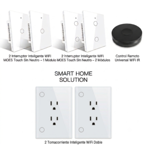 Kit Smart Home Intermedio MOES– 6 Dispositivos WiFi + Control Remoto