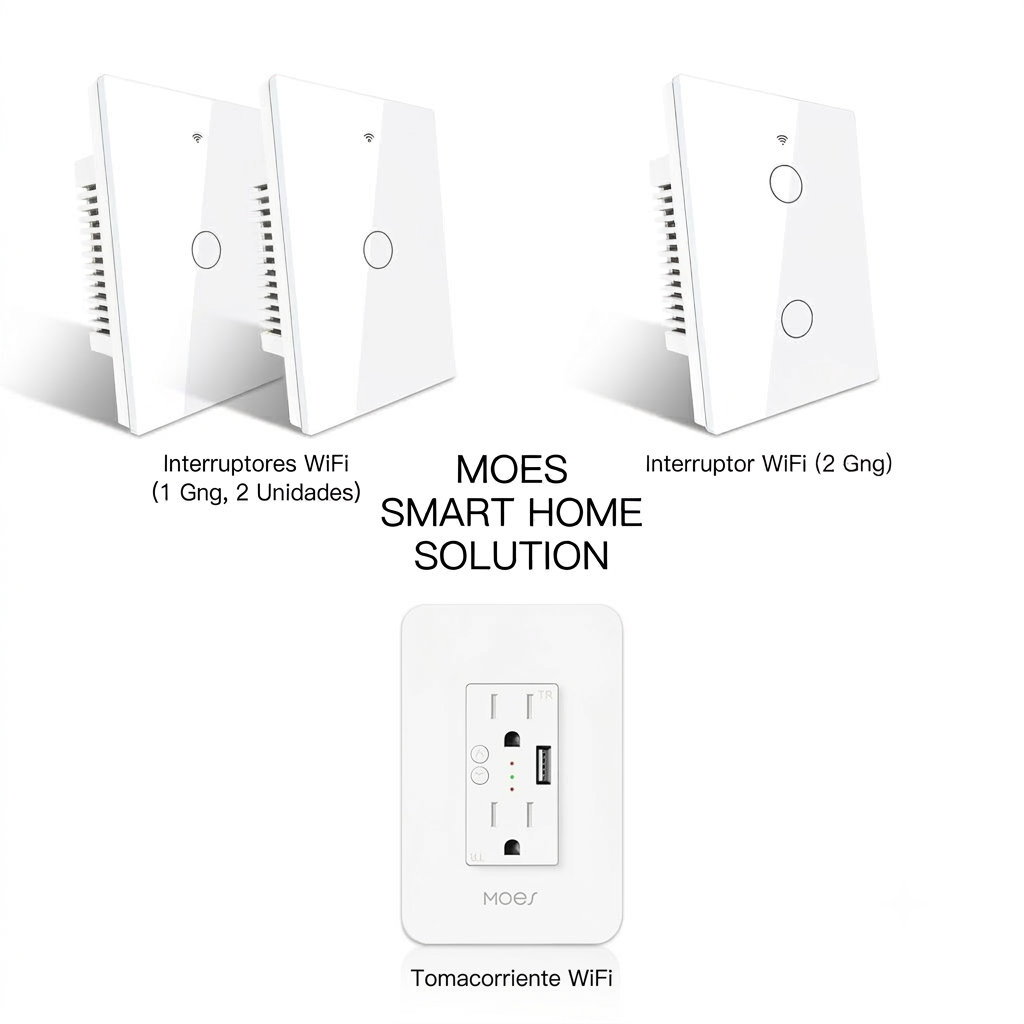 Kit Básico Smart Home MOES – 4 Dispositivos WiFi